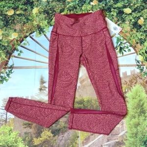 CALIA energize high rise 7/8 texture stamp red leggings size XS